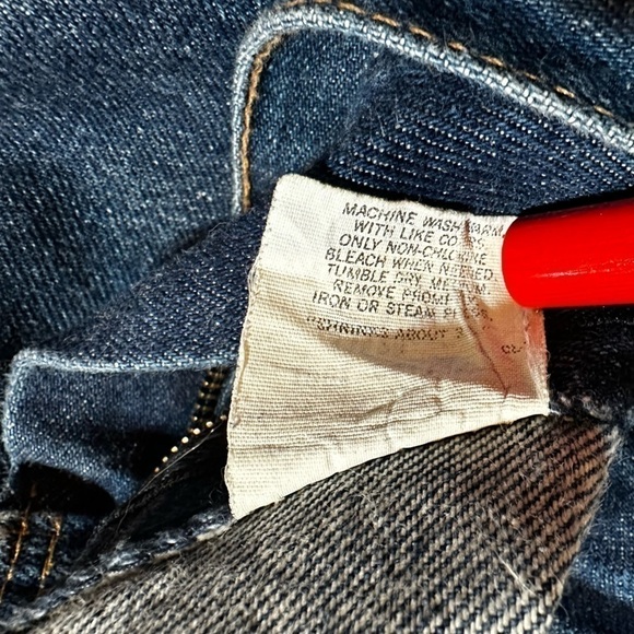 SADDLE King Men’s Vintage Dark Wash Outdoor Work Denim Jeans Size 42x36 - Picture 6 of 9